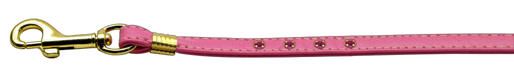 Color Crystal Leash Pink w/ Pink Stones Gold Hardware